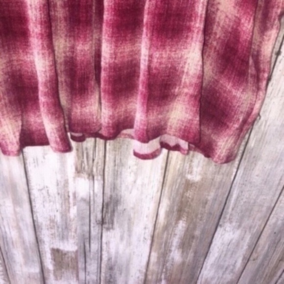 Anthro Maeve Calavan Pink Plaid Popover Peasant Blouse - Picture 4 of 6